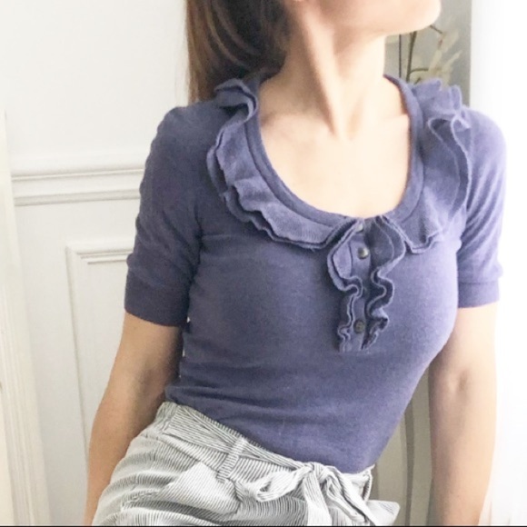 Banana Republic Ruffle Knit Sweater X-SMALL - Picture 1 of 6